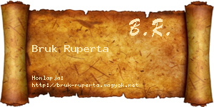 Bruk Ruperta névjegykártya